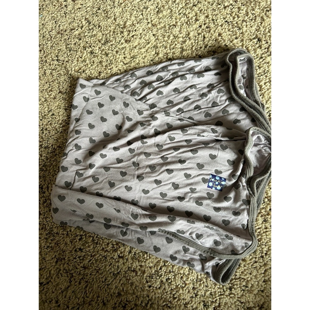 Kickee Pants Bamboo‎ Purple Hearts Swaddle Blanket